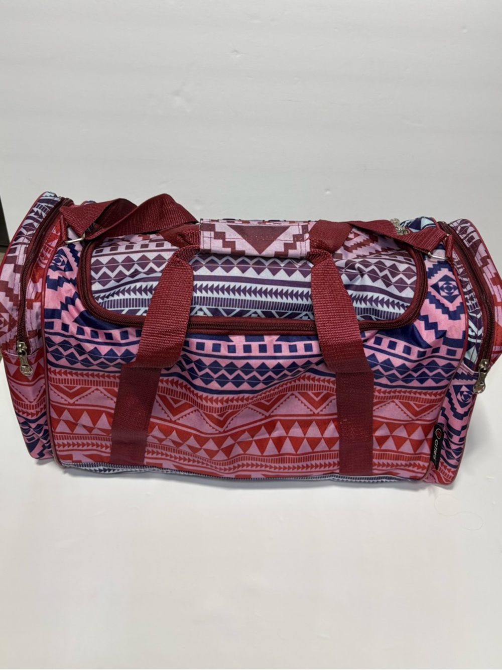 5 Cities Aztec Multi-Colored Carry On hand-held Duffle, Gym Bag